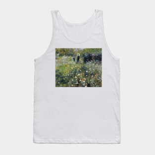 Woman with a Parasol in a Garden by Auguste Renoir Tank Top